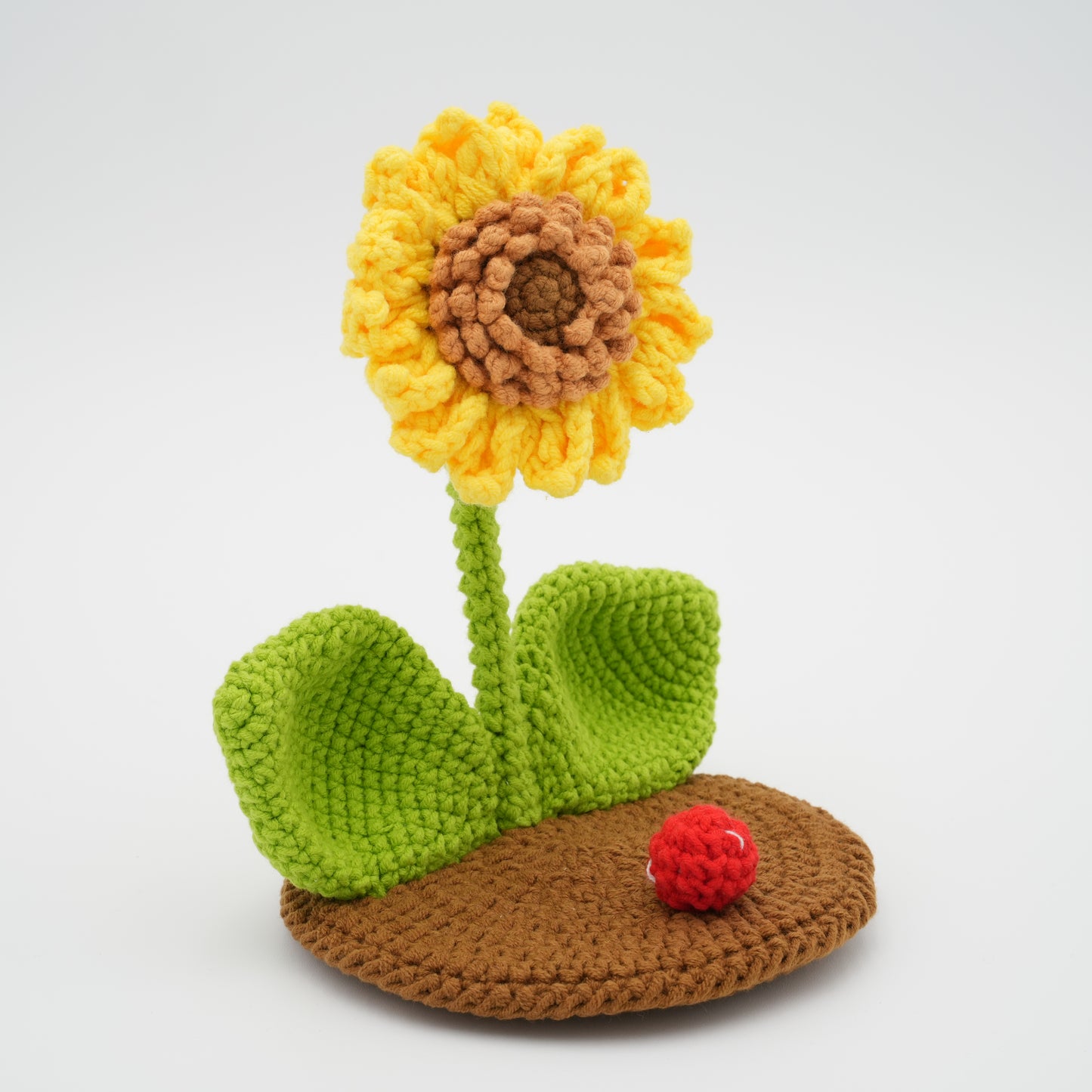 Handmade Crochet Phone Stand, Sunflower, 100% Hand-Knitted
