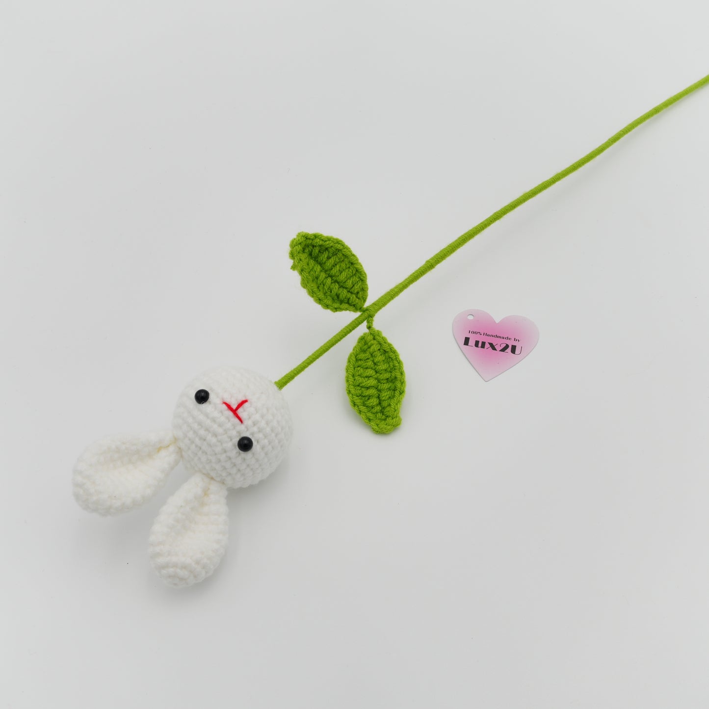 Crochet Flower,Bunny Character Head,100% Handmade, Hand-Knitted with 100% Cotton