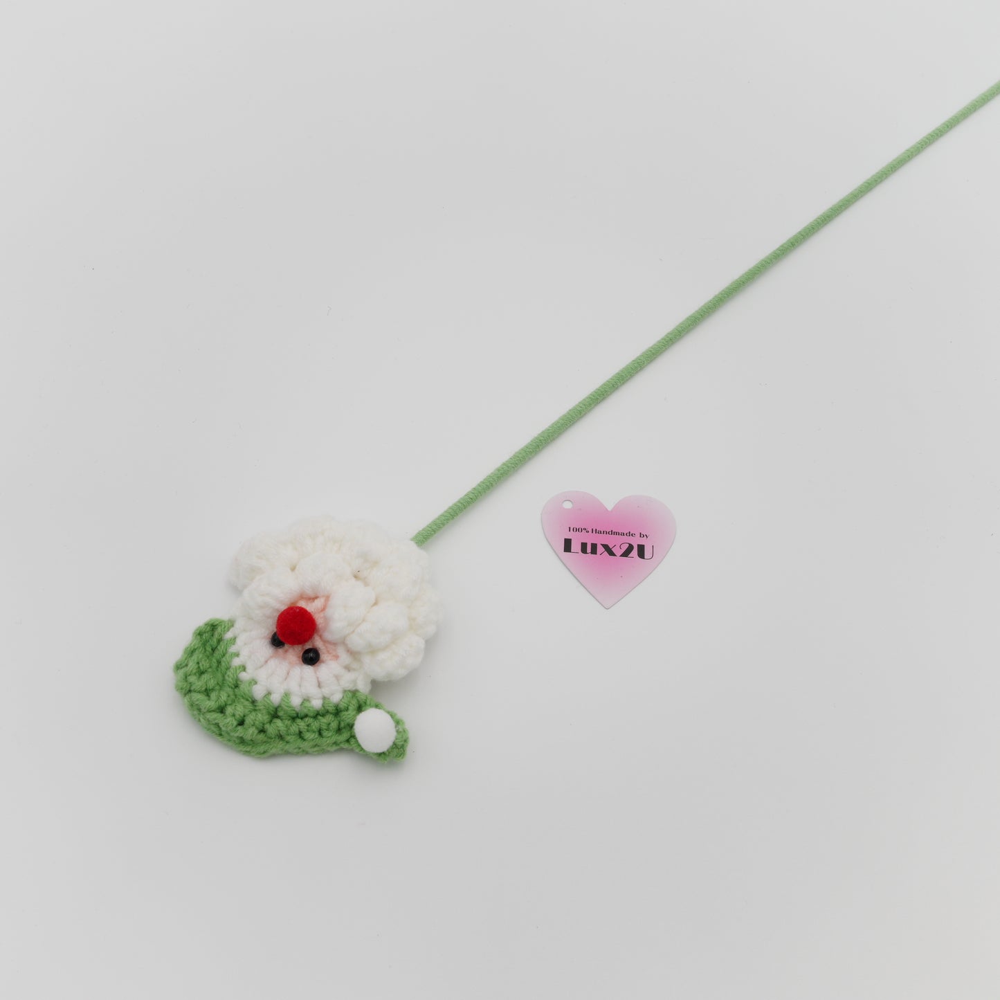 Crochet Flower,Santa Character Head,100% Handmade, Hand-Knitted with 100% Cotton