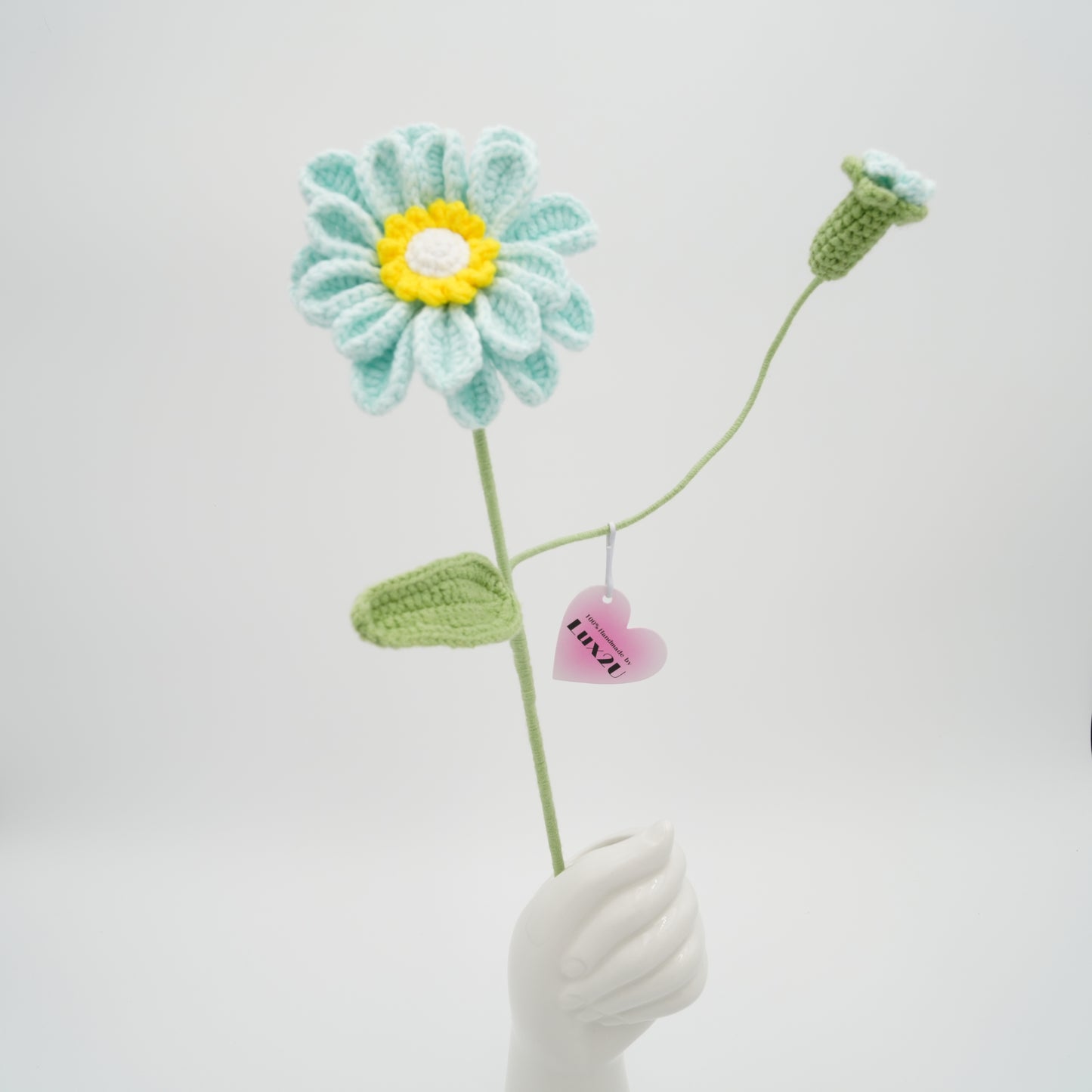 Crochet Flower, Daisy 2 heads, 100% Handmade, Hand-Knitted with 100% Cotton