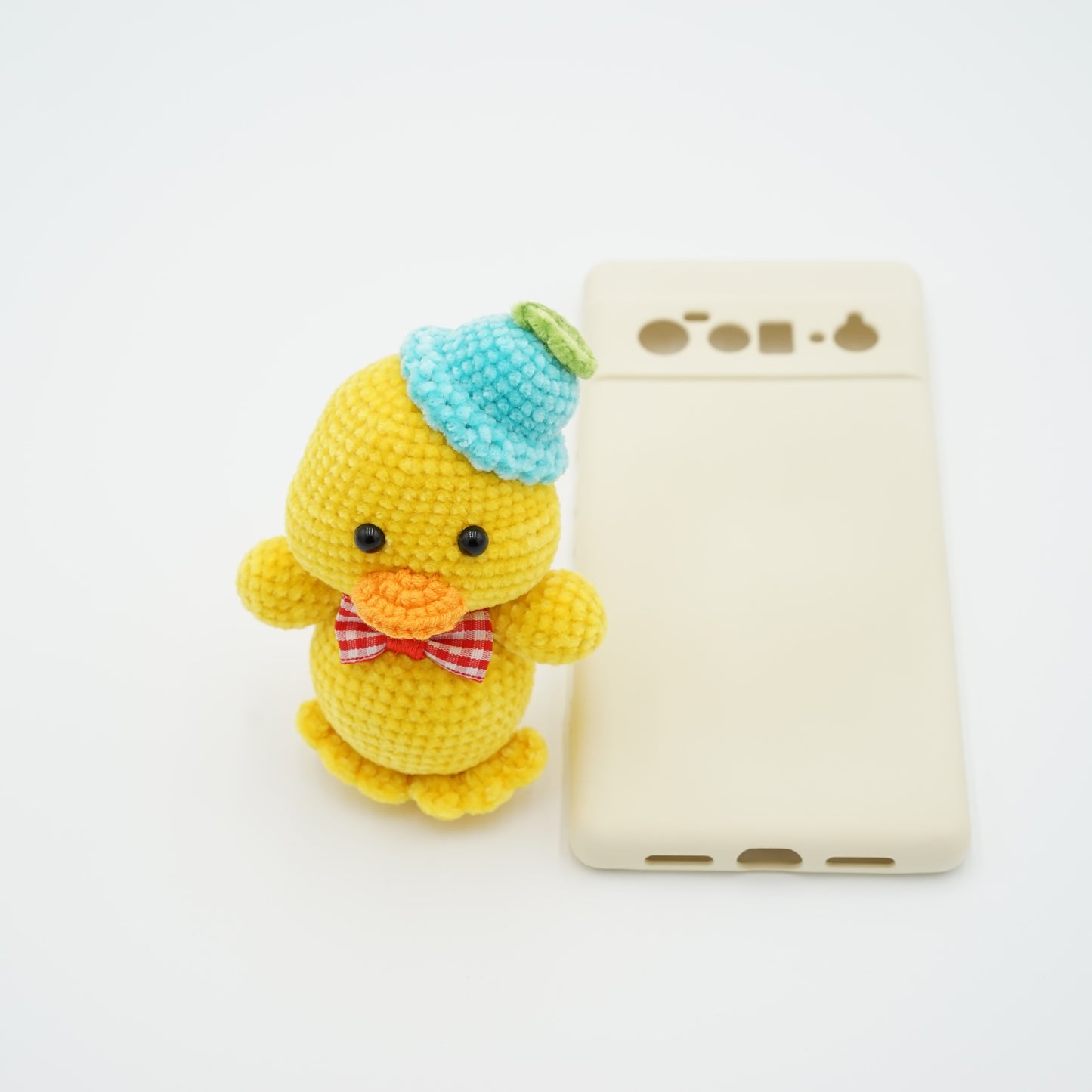 Handmade Crochet Yellow Duck, Hand-Knitted with Cotton Yarn