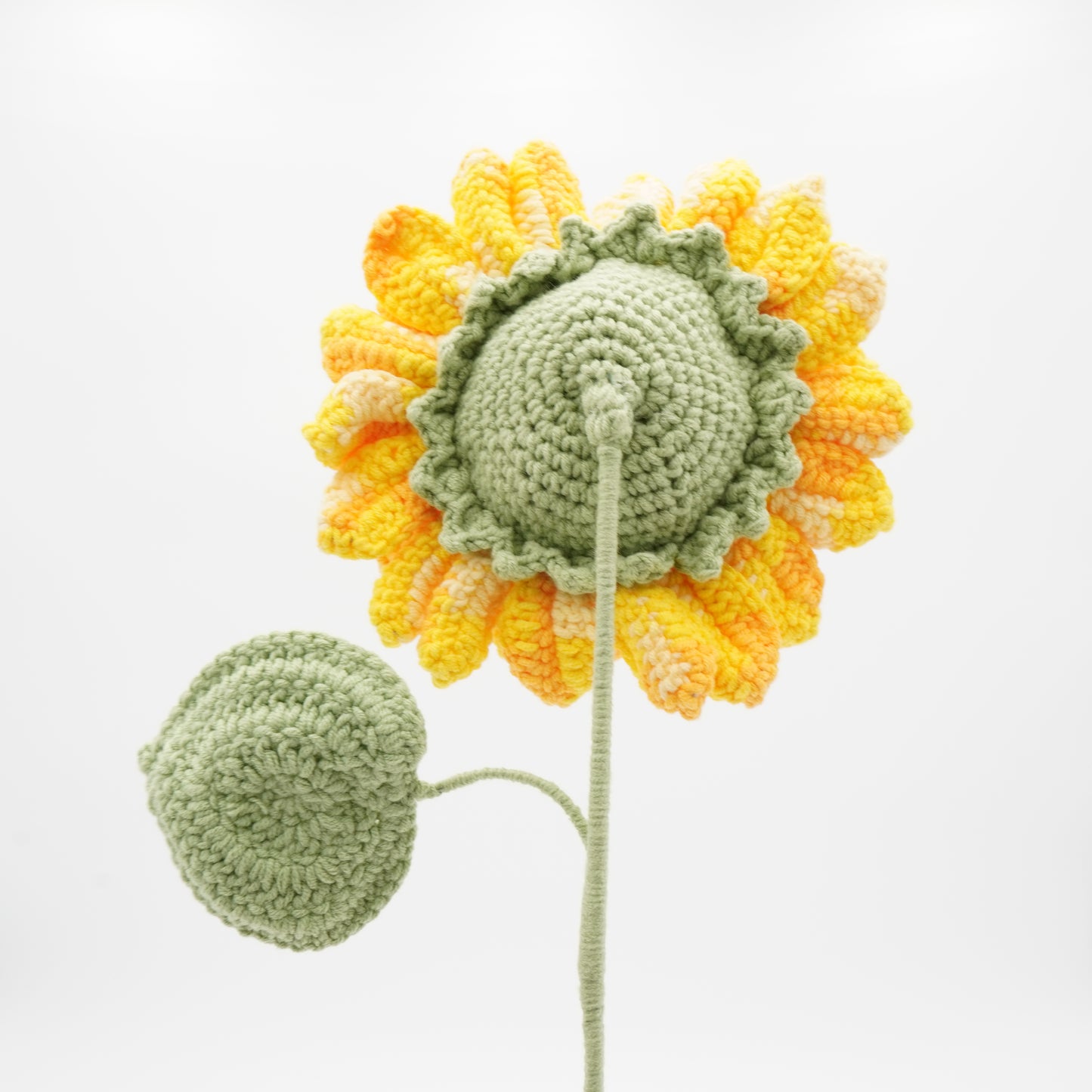 Handmade Crochet Sunflower with 2 Layers of Petals, 6.5″ Diameter, Hand-Knitted with 100% Cotton