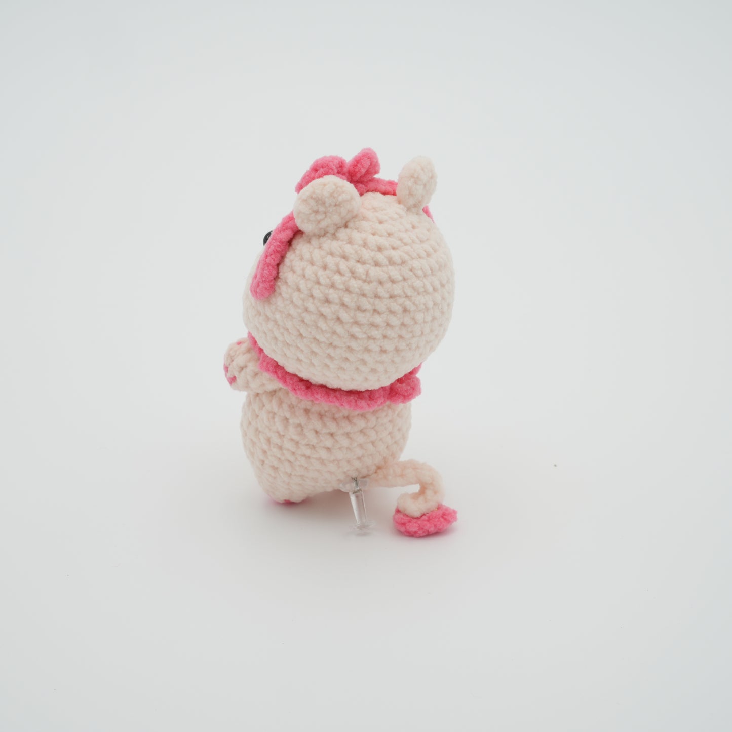 Handmade Crochet Boba Piggy, Hand-Knitted with Cotton Yarn