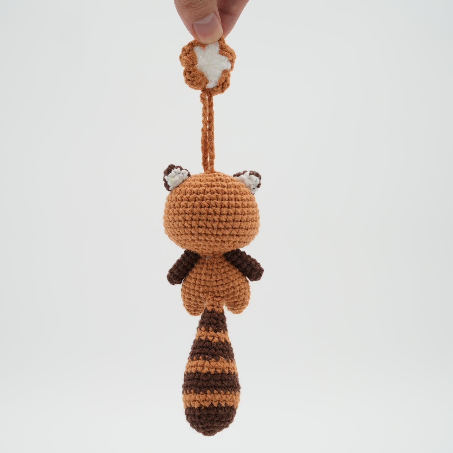 Handmade Crochet Red Panda with hanger, Hand-Knitted with Cotton Yarn