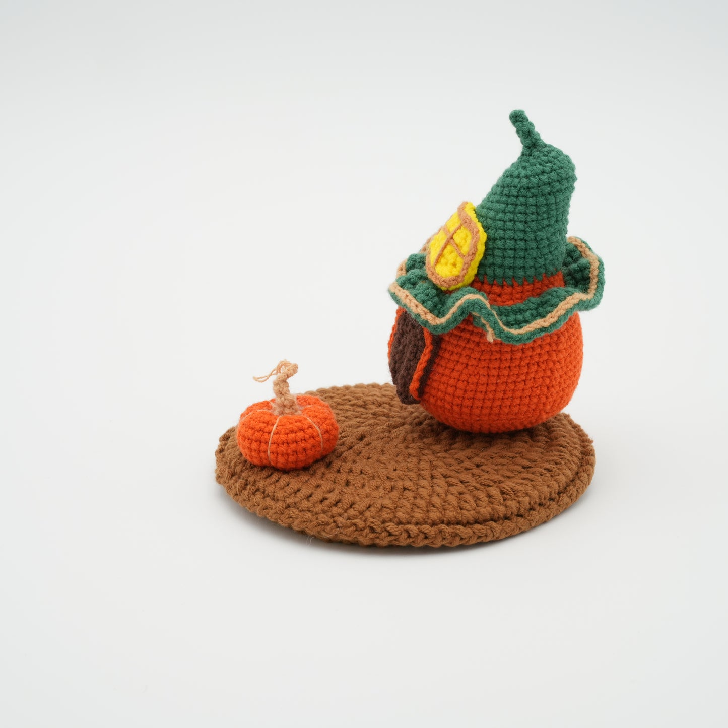 Handmade Crochet Phone Stand, Pumpkin House, 100% Hand-Knitted