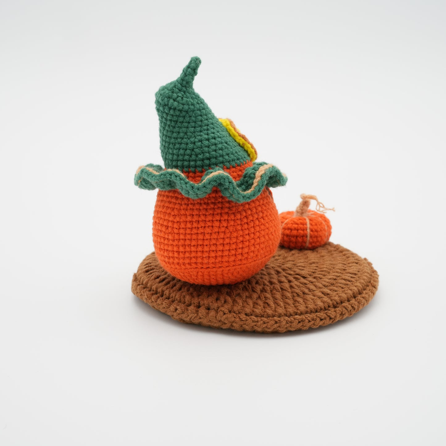 Handmade Crochet Phone Stand, Pumpkin House, 100% Hand-Knitted