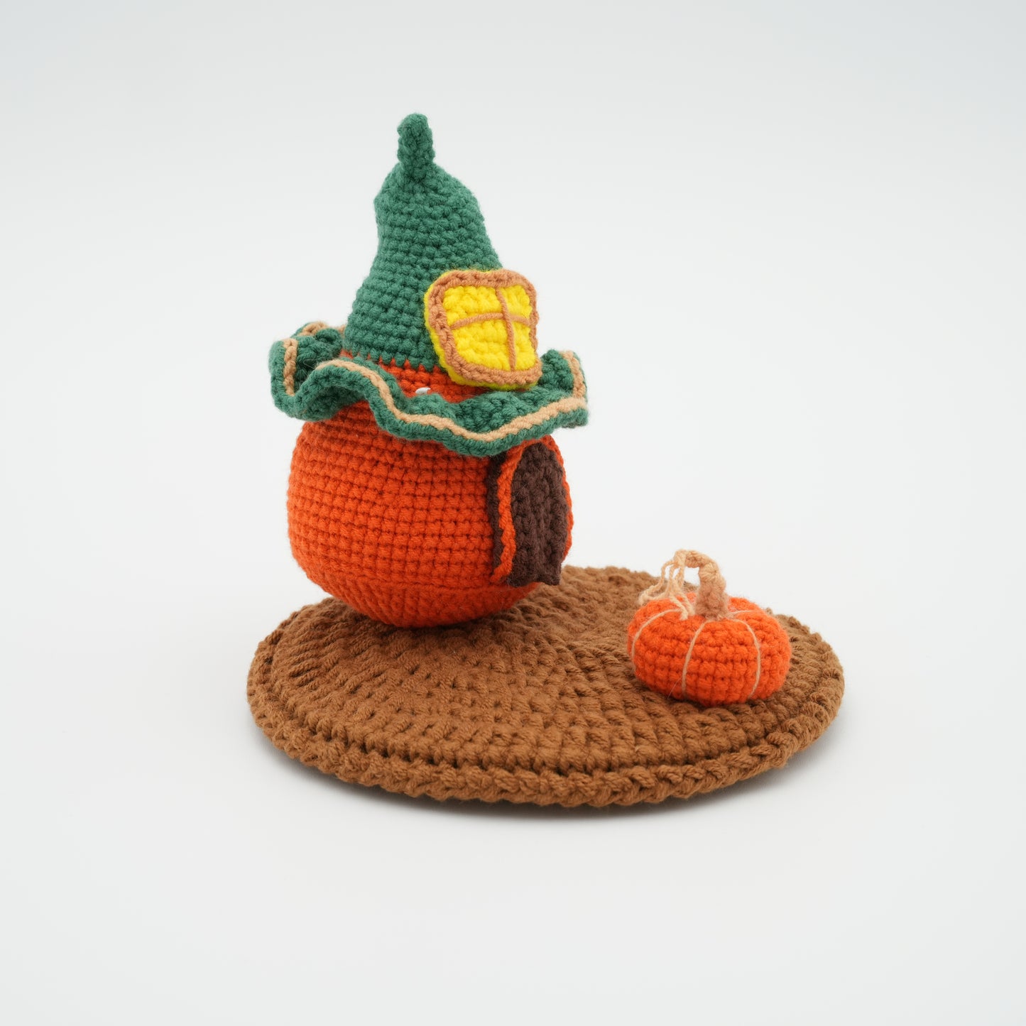 Handmade Crochet Phone Stand, Pumpkin House, 100% Hand-Knitted