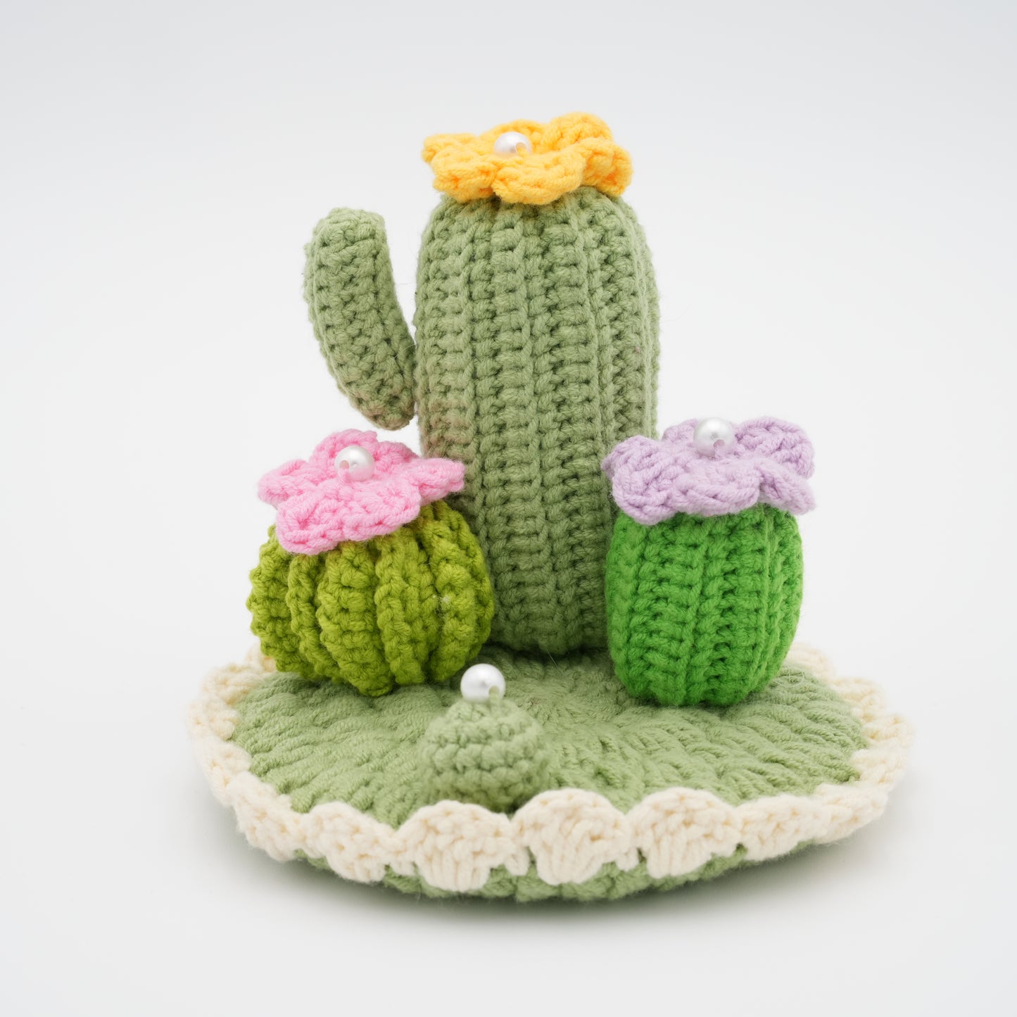 Handmade Crochet Phone Stand, Cactus, 100% Hand-Knitted