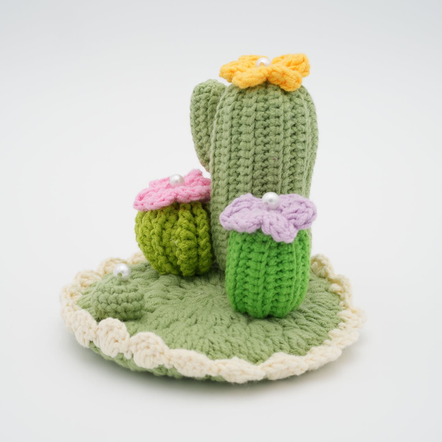 Handmade Crochet Phone Stand, Cactus, 100% Hand-Knitted