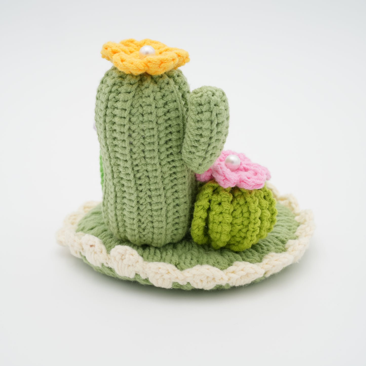 Handmade Crochet Phone Stand, Cactus, 100% Hand-Knitted