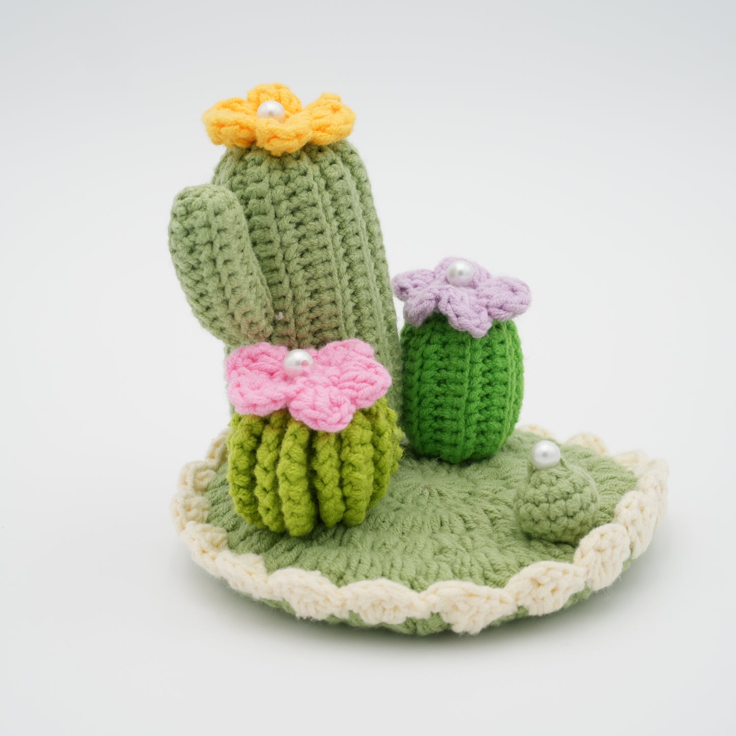 Handmade Crochet Phone Stand, Cactus, 100% Hand-Knitted