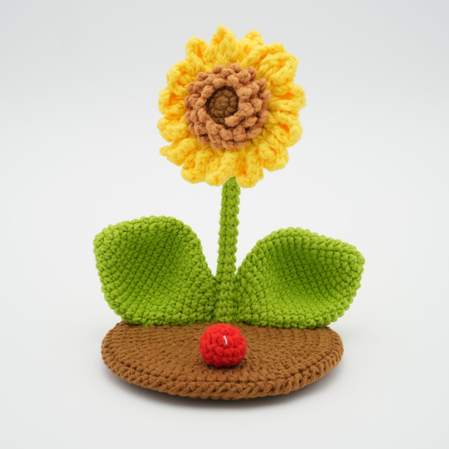 Handmade Crochet Phone Stand, Sunflower, 100% Hand-Knitted