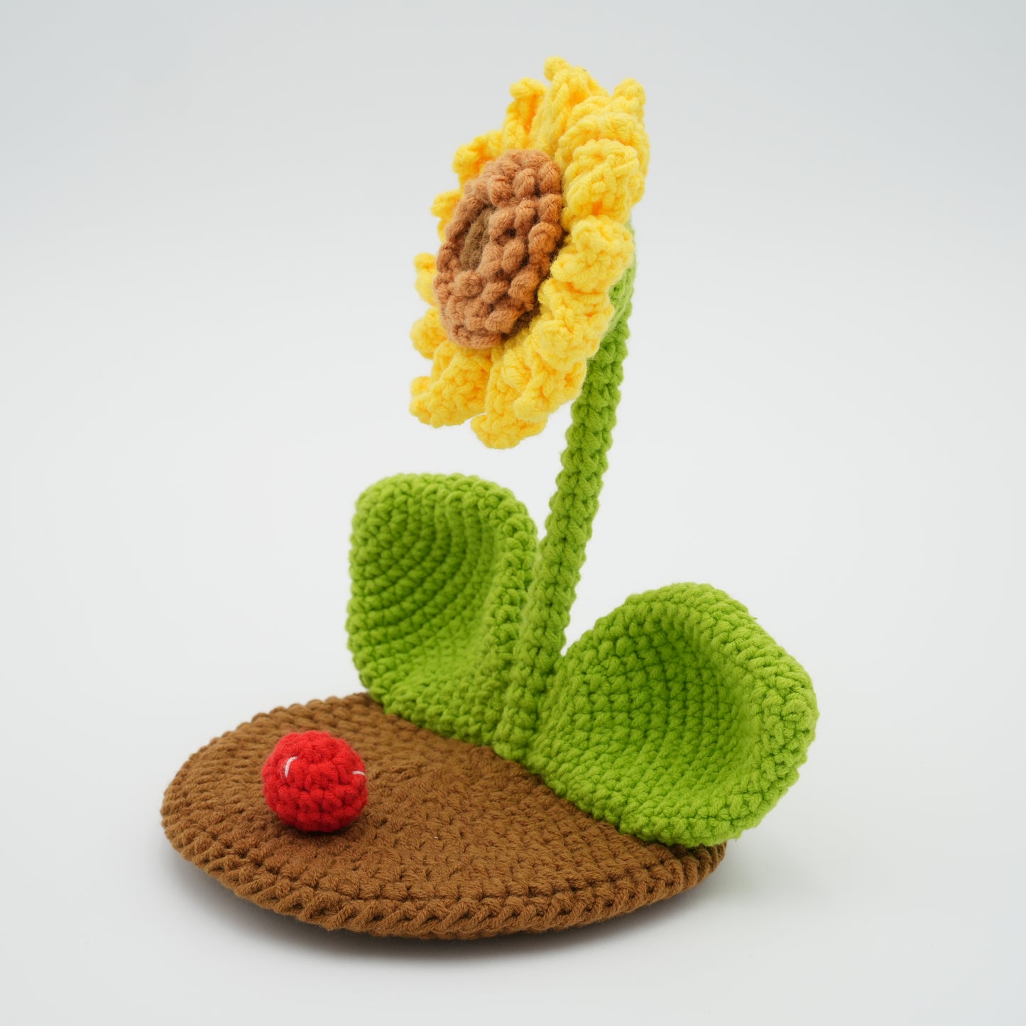 Handmade Crochet Phone Stand, Sunflower, 100% Hand-Knitted