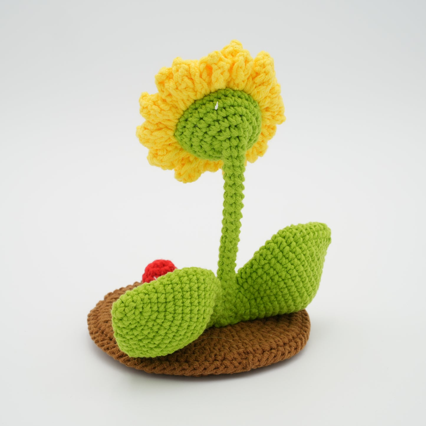 Handmade Crochet Phone Stand, Sunflower, 100% Hand-Knitted