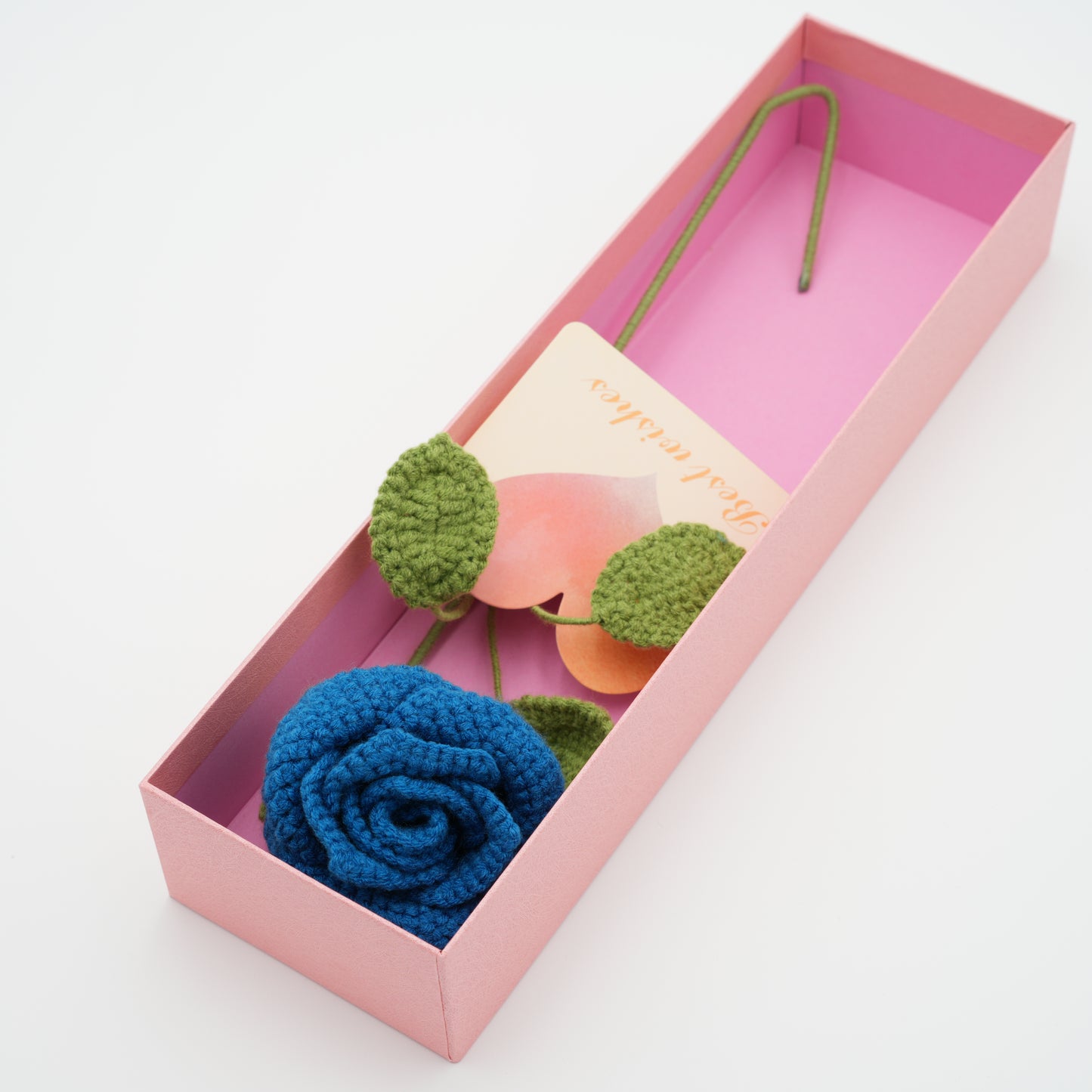 Crochet Flower Bouquet, 100% Handmade, Rose Wine with Gift Box