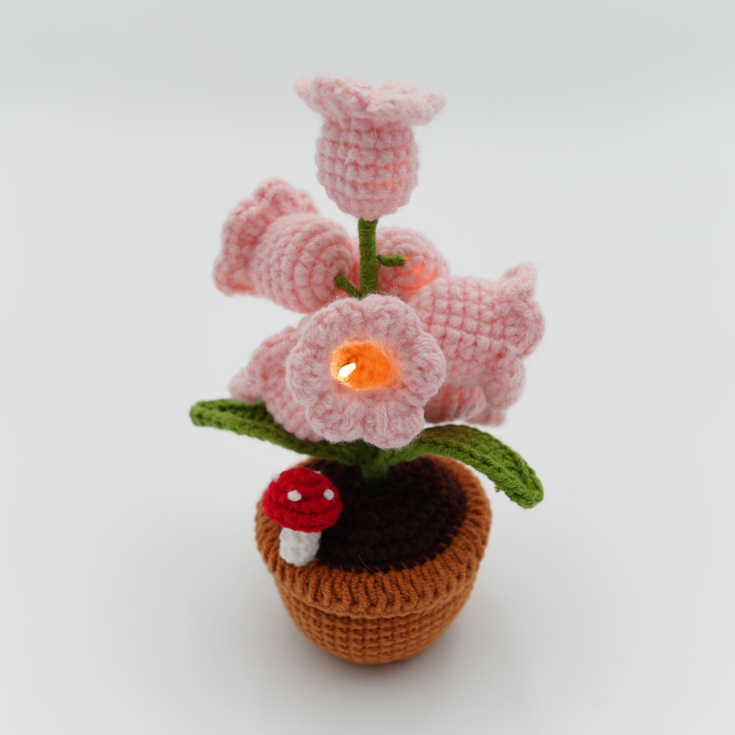 Crochet Potted Flowers with Light