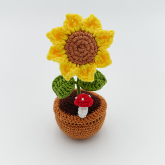 Handmade Crochet Potted Plants, Soft Pot