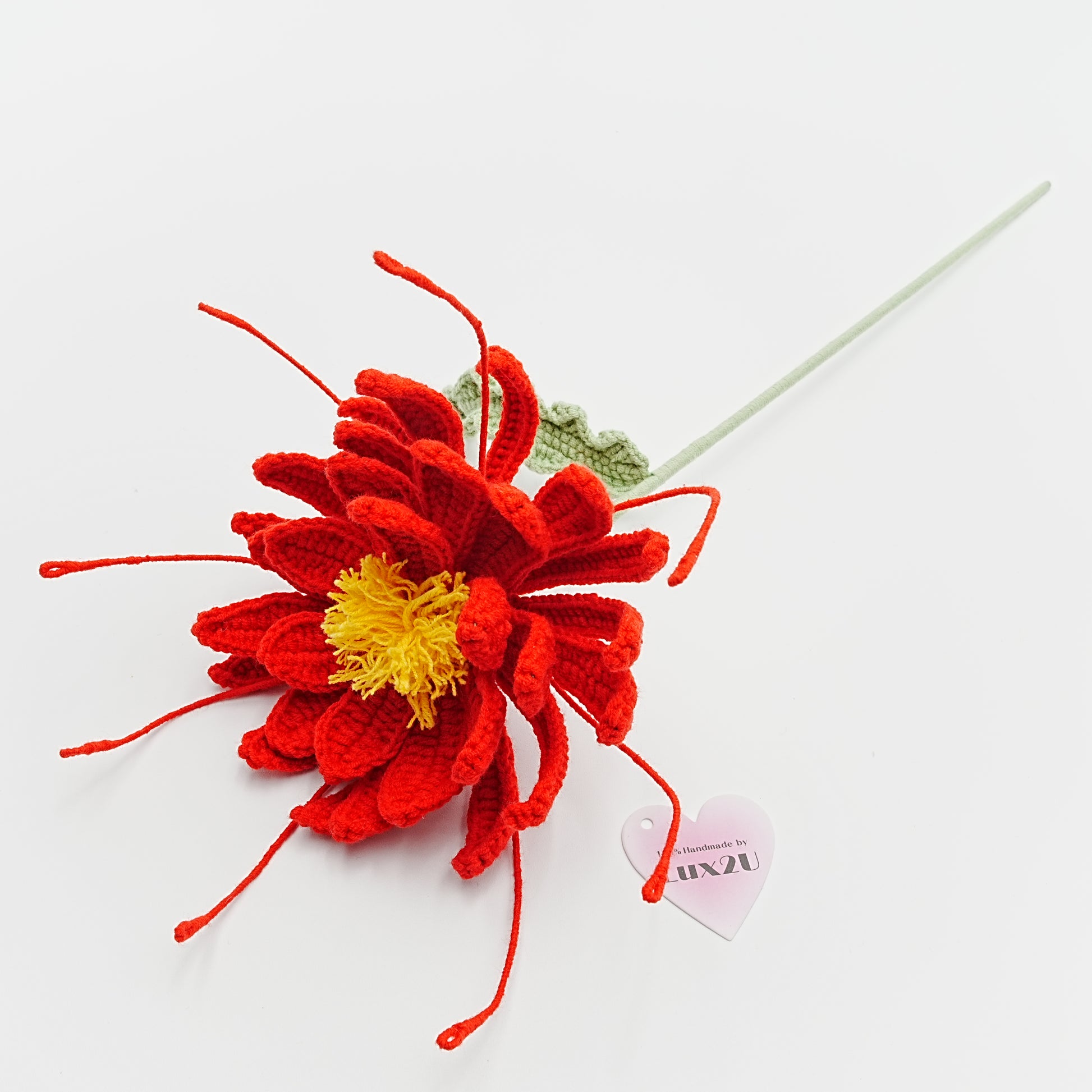 crochet spider lily Crochet Flower, Spider Lily, 100% Handmade, Hand-Knitted with 100% Cotton
