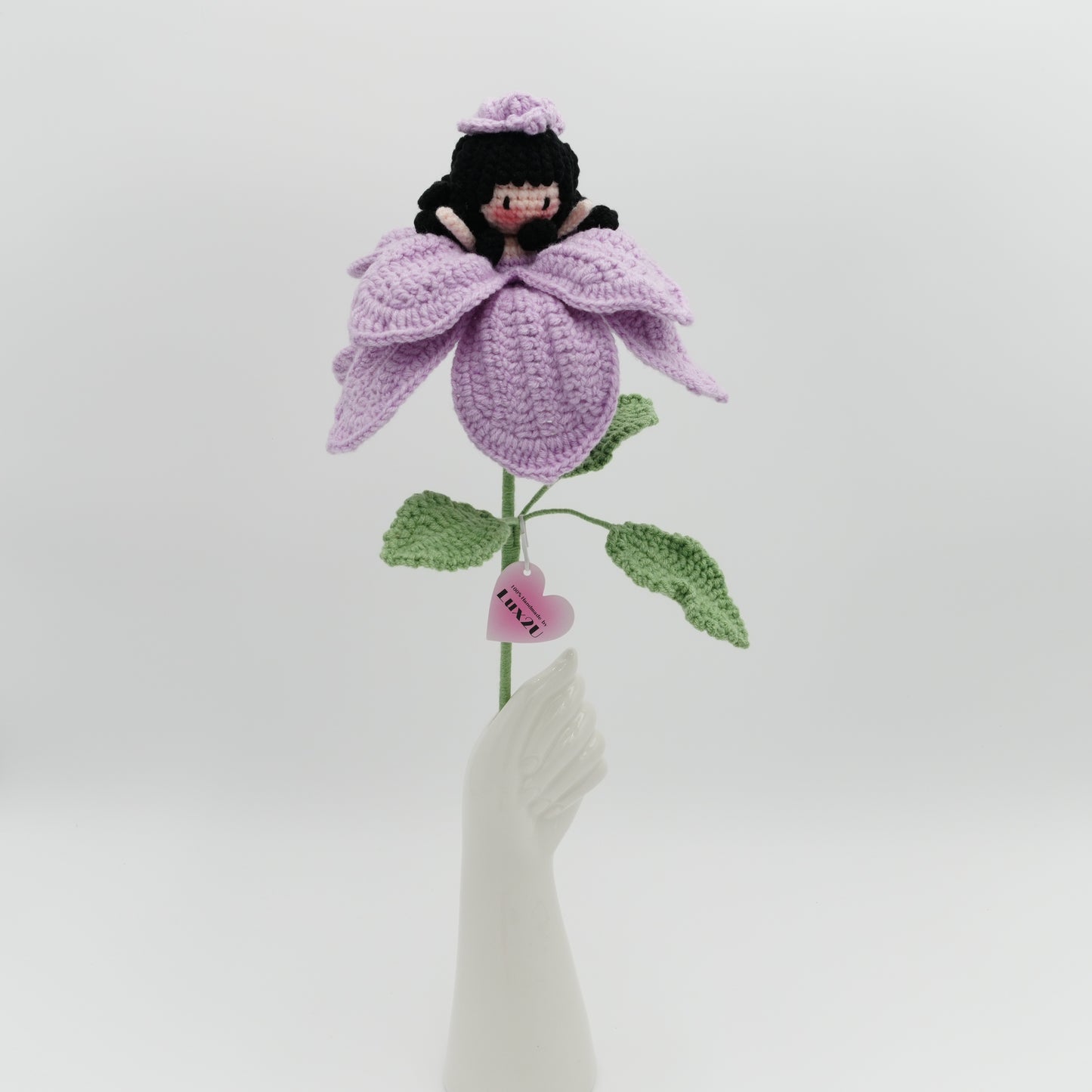 Crochet Flower, 100% Handmade Princess Peony, Hand-Knitted with 100% Cotton