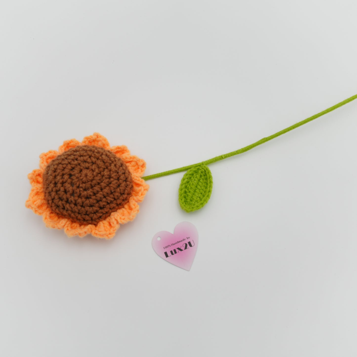 Crochet Flower, Sunflower M, 100% Handmade, Hand-Knitted with 100% Cotton