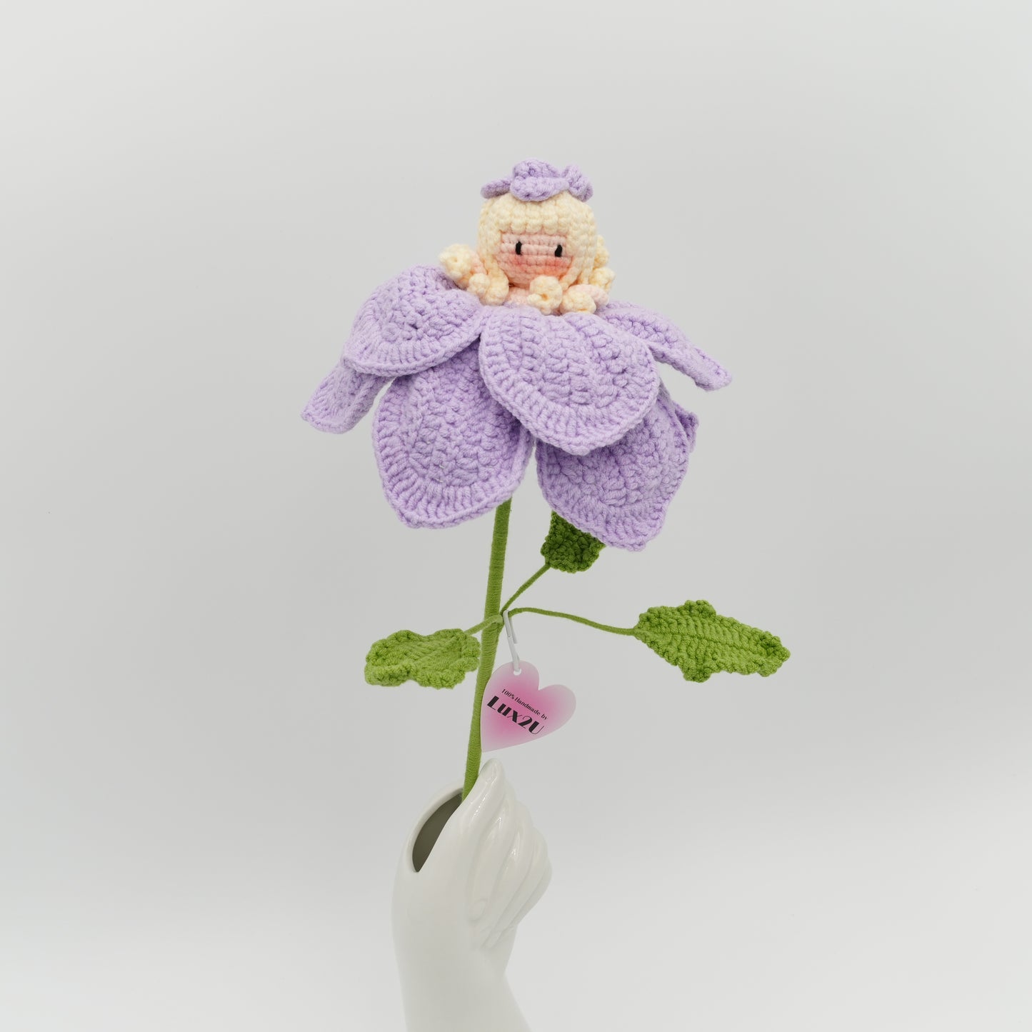 Crochet Flower, 100% Handmade Princess Peony, Hand-Knitted with 100% Cotton