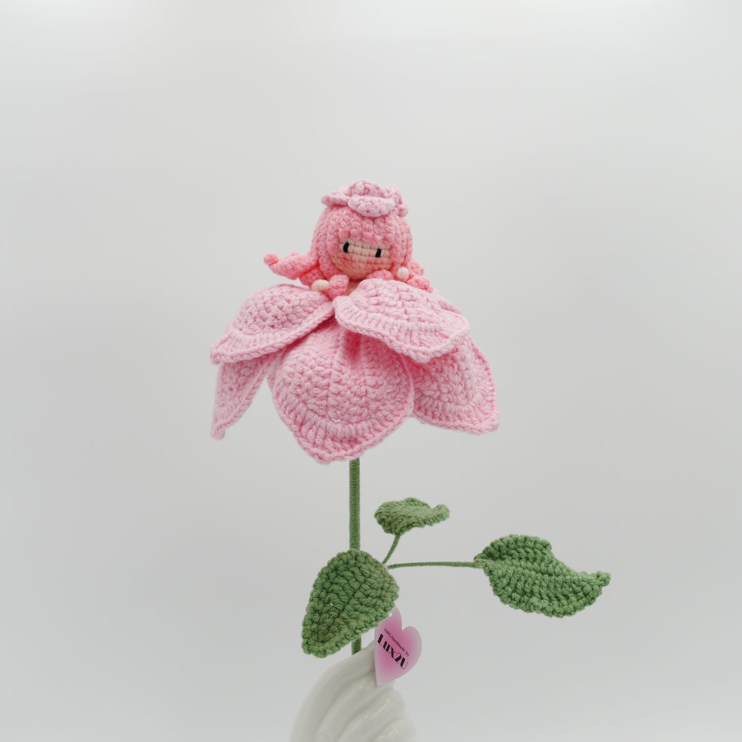 Crochet Flower, 100% Handmade Princess Peony, Hand-Knitted with 100% Cotton