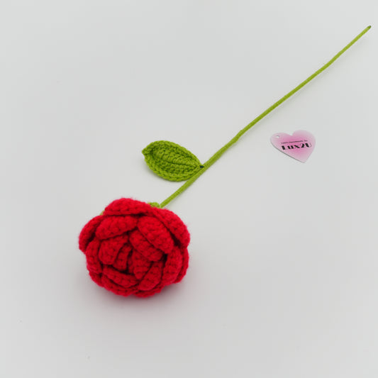 Crochet Flower, Round Rose, 100% Handmade, Hand-Knitted with 100% Cotton