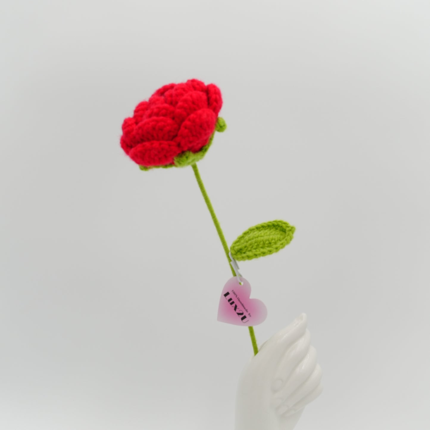 Crochet Flower, Round Rose, 100% Handmade, Hand-Knitted with 100% Cotton