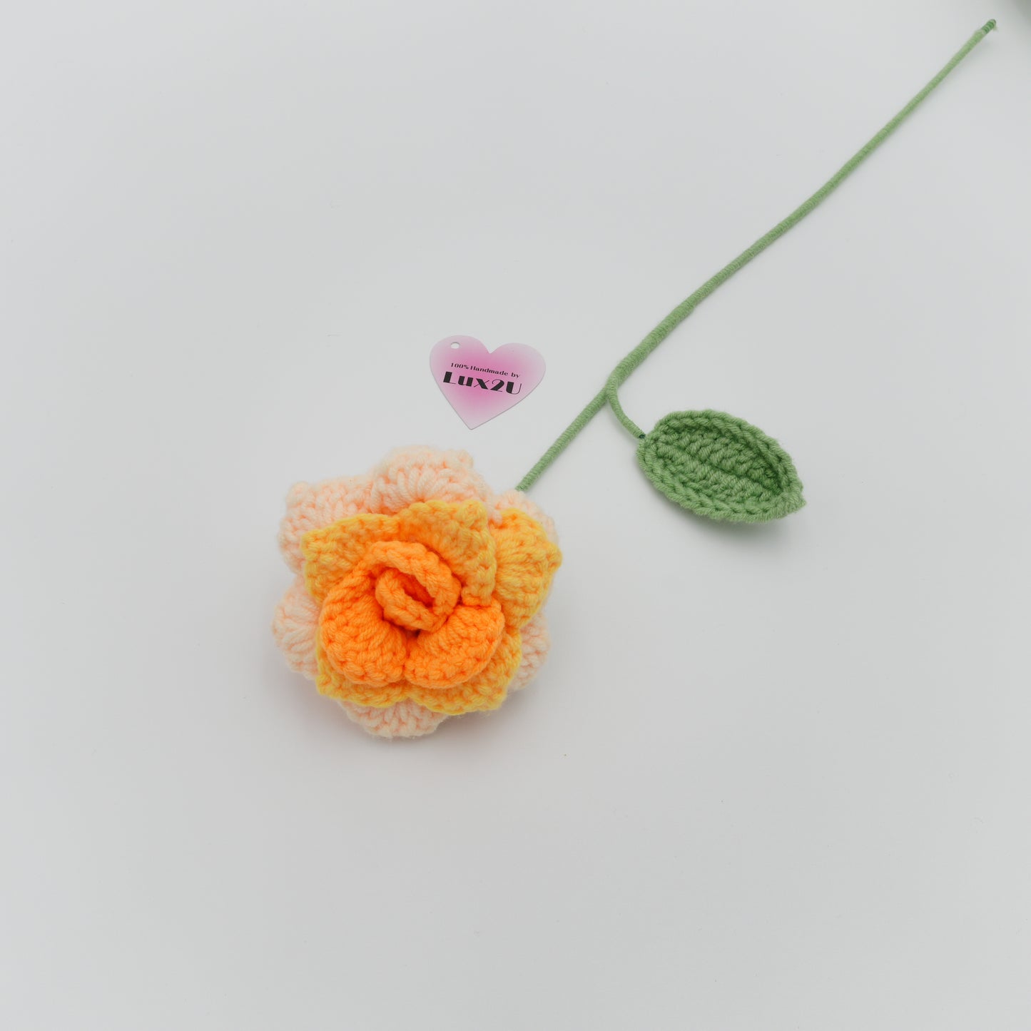 Crochet Flower, Sharp Rose, 100% Handmade, Hand-Knitted with 100% Cotton