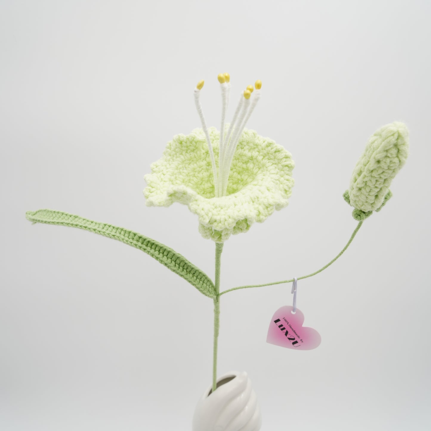 Crochet Flower, Tradescantia sillamontana, 100% Handmade, Hand-Knitted with 100% Cotton