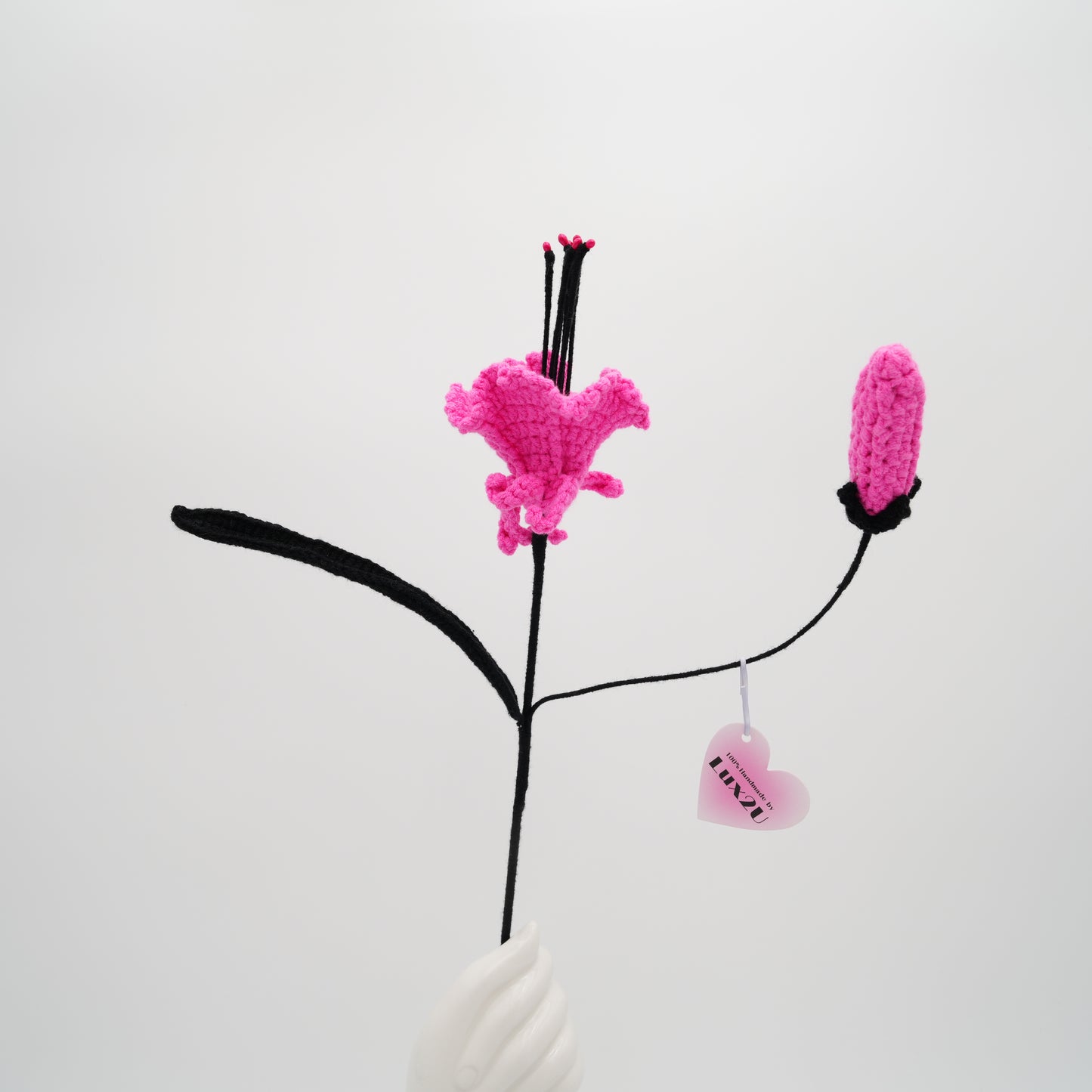 Crochet Flower, Tradescantia sillamontana, 100% Handmade, Hand-Knitted with 100% Cotton