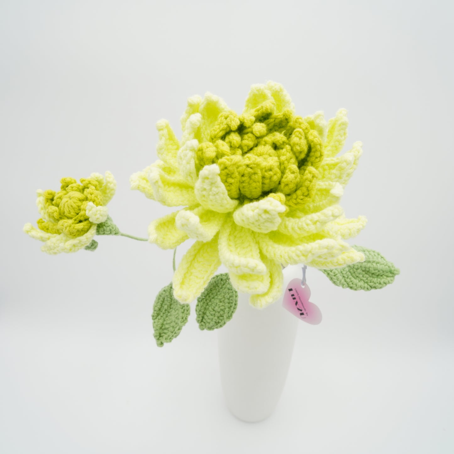 Crochet Flower, 2 heads Dahlia Pinnata, 100% Handmade, Hand-Knitted with 100% Cotton