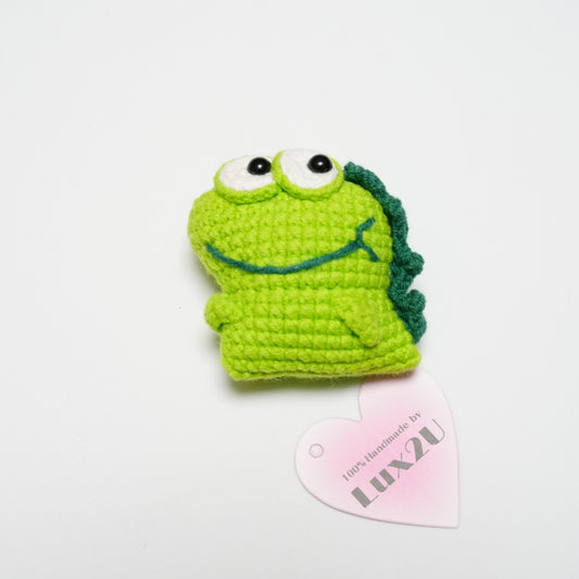 Handmade Crochet Green Dragon / Frog