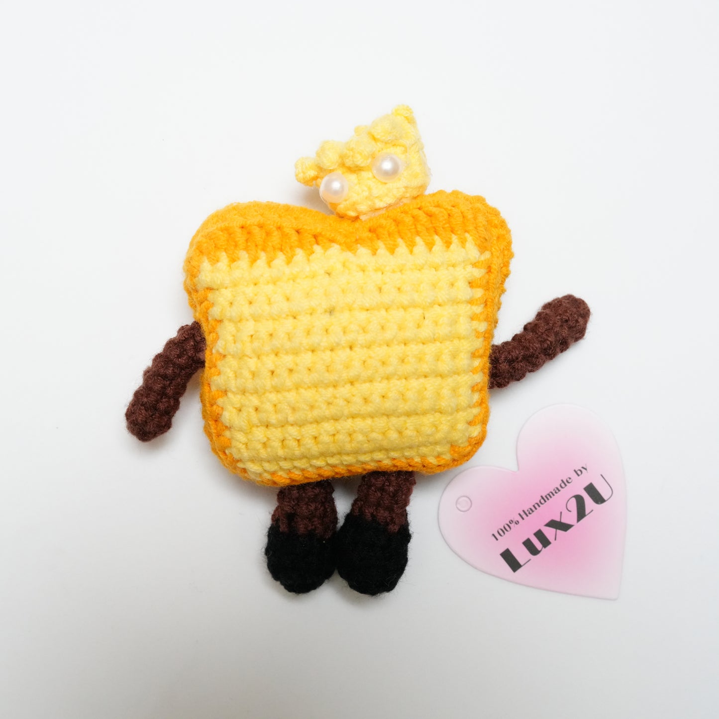 Handmade Crochet Toy Bread with Arms and Legs