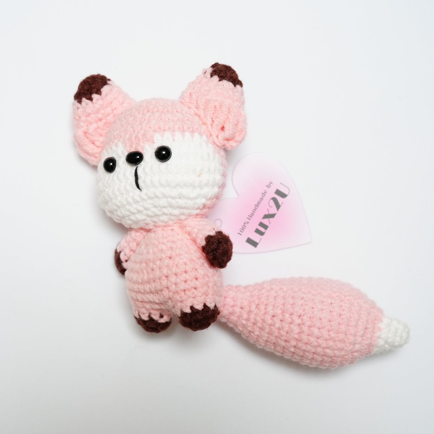 Handmade Crochet Red Panda with hanger, Hand-Knitted with Cotton Yarn