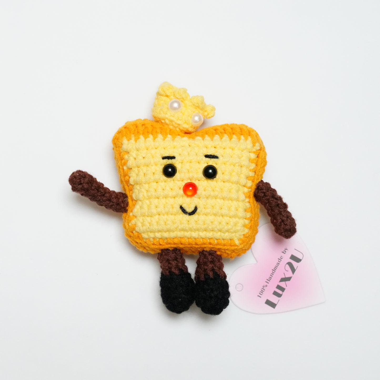 Handmade Crochet Toy Bread with Arms and Legs