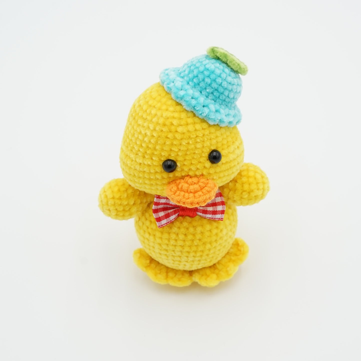 Handmade Crochet Yellow Duck, Hand-Knitted with Cotton Yarn