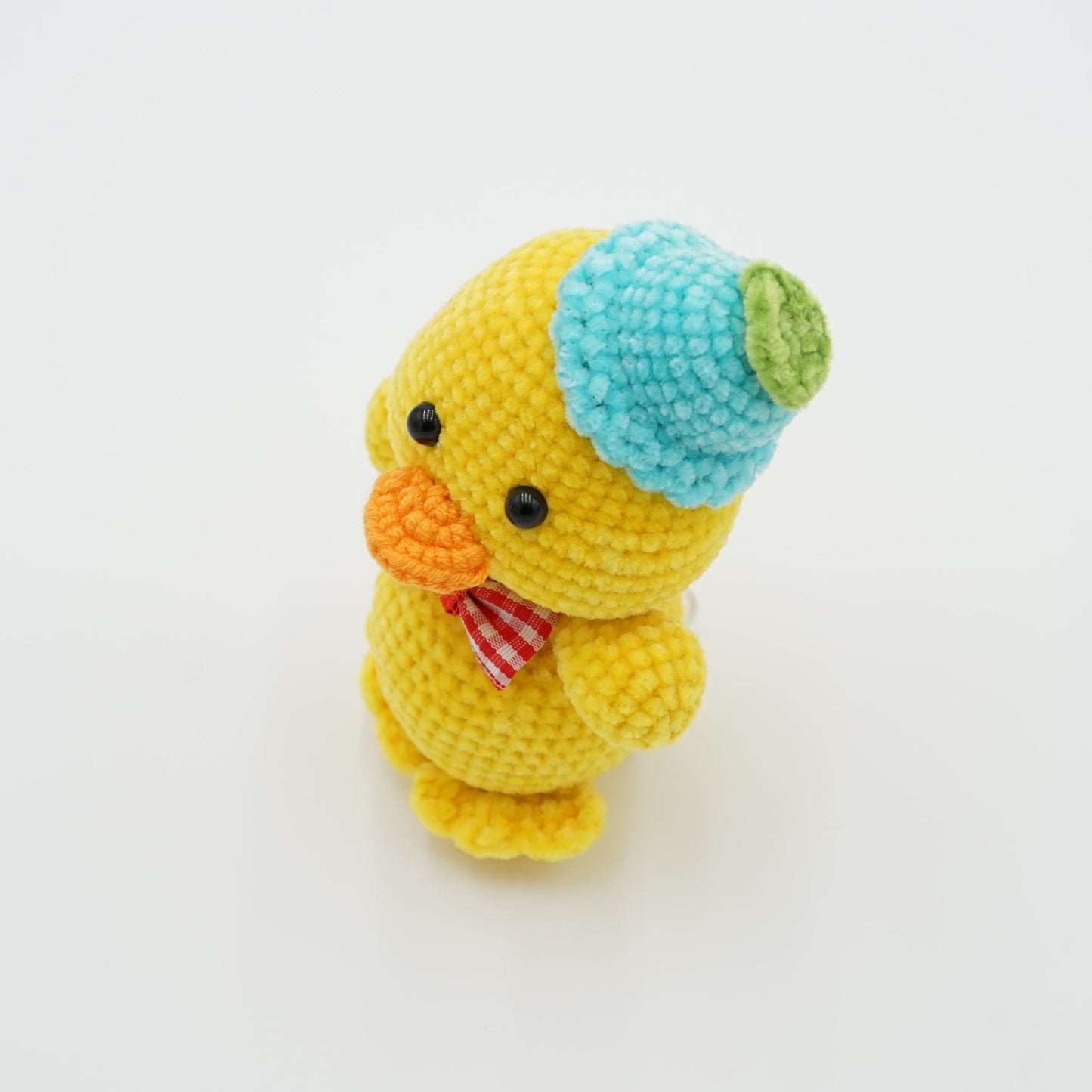 Handmade Crochet Yellow Duck, Hand-Knitted with Cotton Yarn