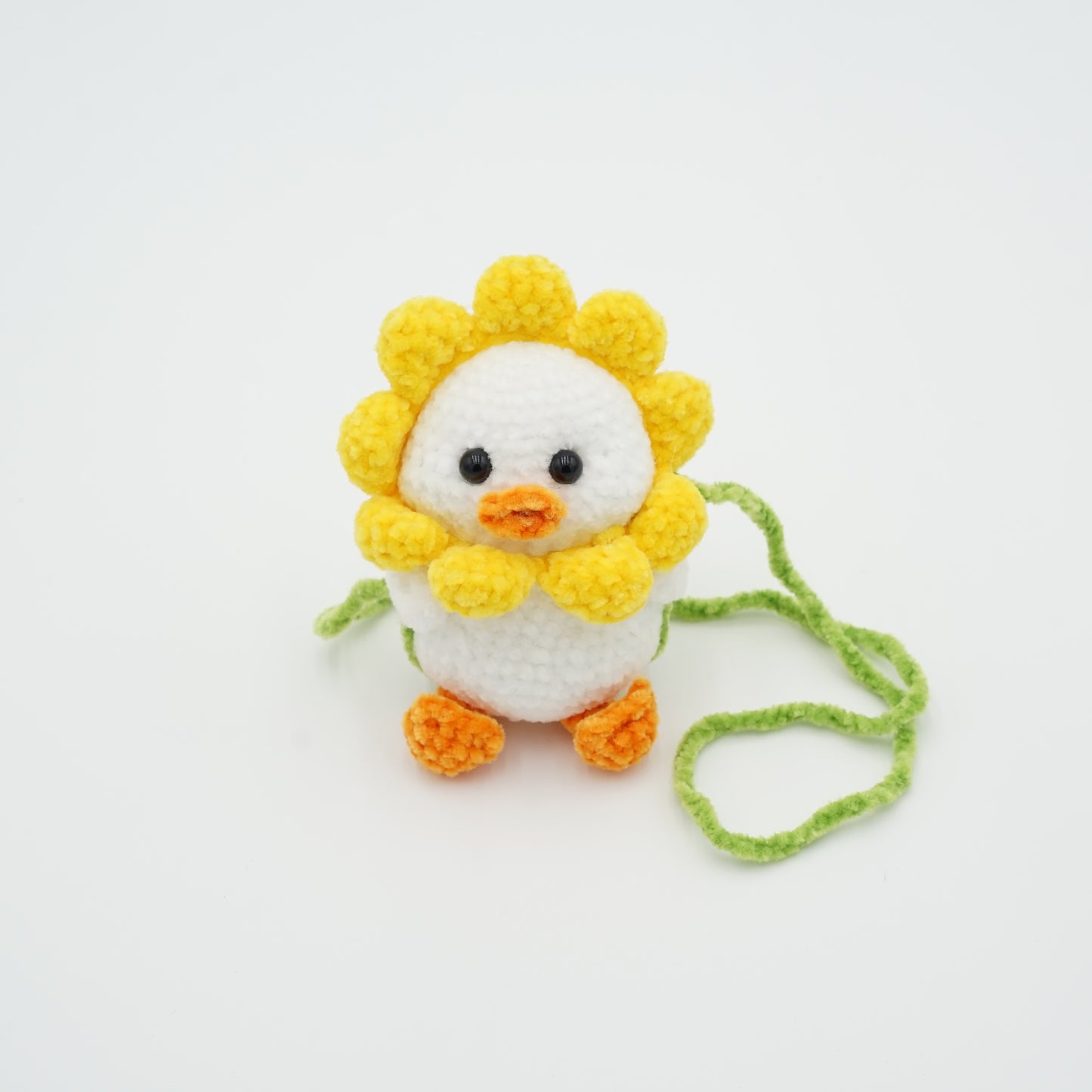 Handmade Crochet Swinging Duck, Hand-Knitted with Cotton Yarn