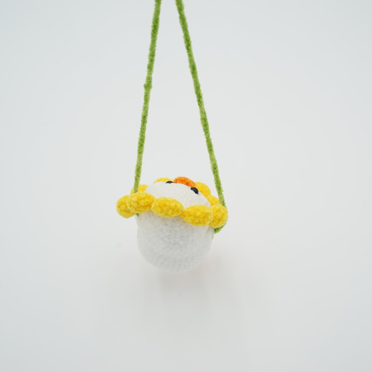 Handmade Crochet Swinging Duck, Hand-Knitted with Cotton Yarn