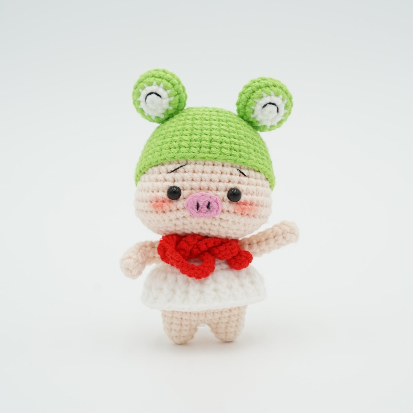 Handmade Crochet Piggy, Hand-Knitted with Cotton Yarn