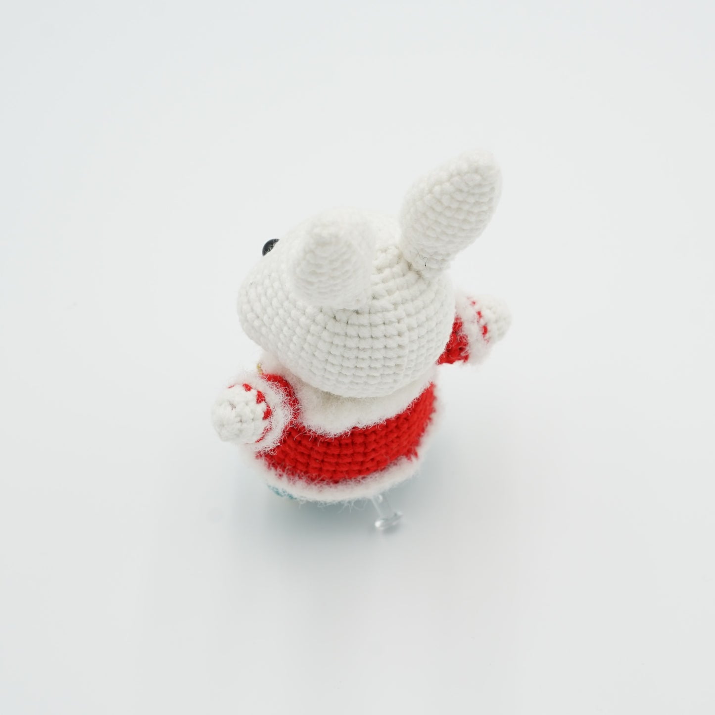 Handmade Crochet New Year Bunny, Hand-Knitted with Cotton Yarn