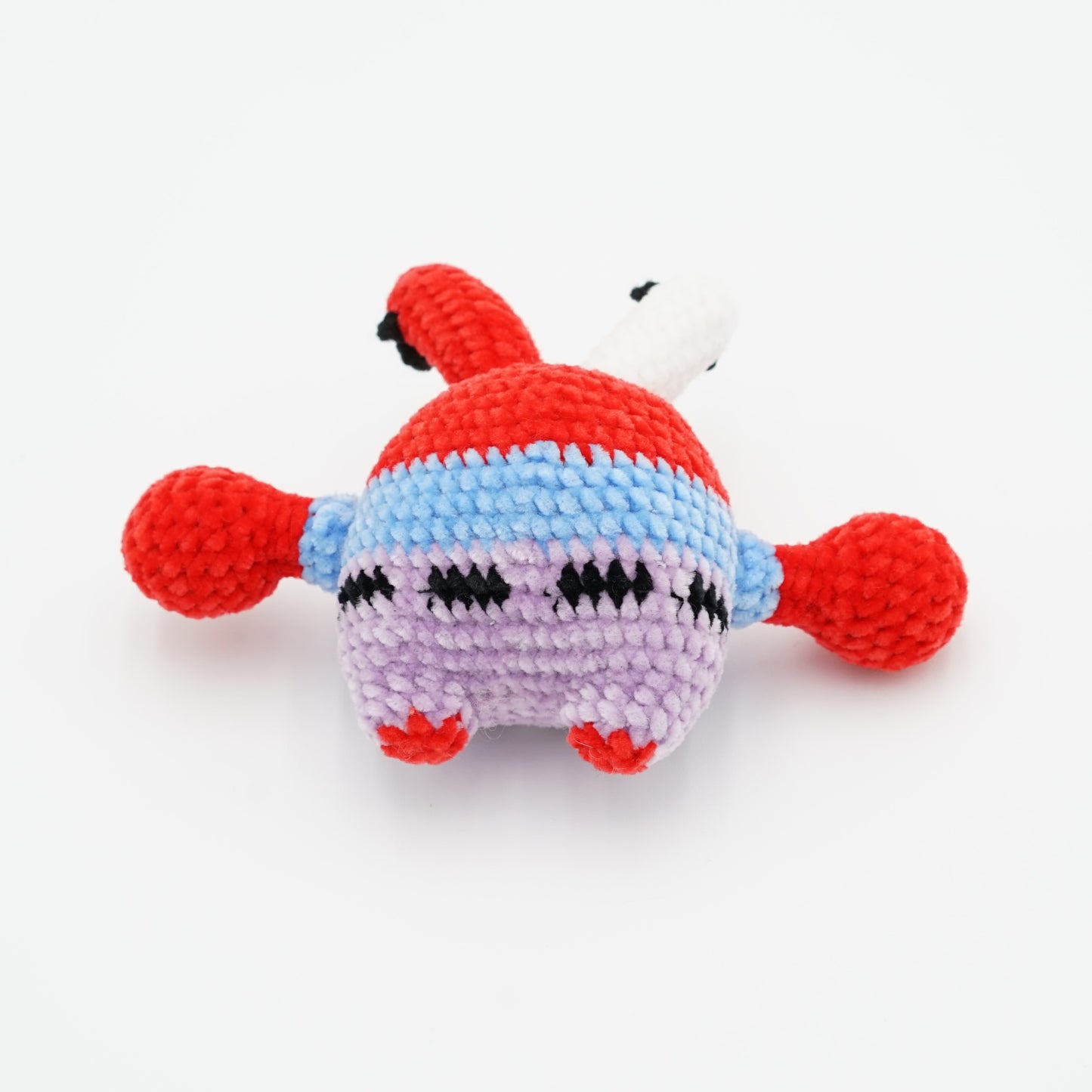 Handmade Crochet Red Crab, Hand-Knitted with Cotton Yarn